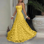 Naiste Vabaaja Pitsi Patchwork Maxi Kleit Varrukateta Spagetikaelusega Pikk Kleit Elegantne Suvine &Otilde;htupidu Kleit XS