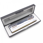 Uus Luik kahepoolne Tremolo Harmonica Mouth Key C&G 24 auku + polsterdatud kast
