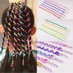 6 tk/partii Rainbow Color Peapael T&uuml;drukute Juuksepael Elastsed Juuksepaelad