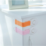 Laste turvarihm lukud Tugevad kleepuvad lapsekindlad riivid valge