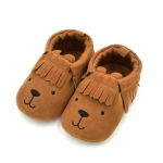 Esimesed Walker Cute Dog Beebikingad imikutele T&uuml;drukutele Poistele Vasts&uuml;ndinud Nahast Mokassiinid Pehmed jalatsid 0-6m pruun