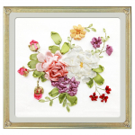 Paeltikandi komplektid DIY lillemaalimise komplekt templiga ristpistes 01 as described