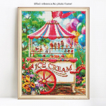 Teemanttikandid Scenic Teemantmaal T&auml;ispuurimine Round Scenery Rhinestones Pildid 20X30