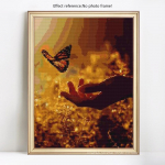 Teemanttikandid t&auml;isekraaniga loom liblikas t&auml;is &uuml;mmargune teemantmaal Ristpistes kivikivi 20X30CM