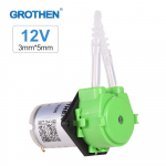 GROTHEN DC 12V doseerimispump peristaltiline pump minivesivedelik peristaltiline doseerimispump doseerimispumba peapump 3mmX5mm roheline