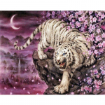 White Tiger Down Mountain t&auml;ispuur DIY Teemantk&auml;sit&ouml;&ouml; Teemanttikandid Teemantseinakunstid 20X30CM