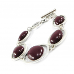 Les Tr&eacute;sors De Lily [H9829] - Bracelet Cr&eacute;ateur 'M&eacute;tisse' bordeaux punane