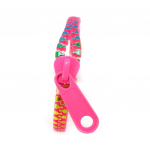 Les Tr&eacute;sors De Lily [K0427] - Bracelet r&eacute;sine 'Zip' rose - 6 mm Heleroosa