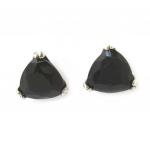 Les Tr&eacute;sors De Lily [M0451] - Boucles Argent 'Essentiel' noir must