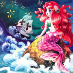 5D DIY teemantmaaling Multifilm merineitsi printsess ristpistes t&auml;isteemanttikandid kodukaunistus 30x30CM