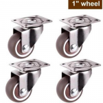 4 tk Mini v&auml;ikesed raskeveokite rattad, rattad, 25 mm kummirattad, p&ouml;&ouml;rlev m&ouml;&ouml;bel