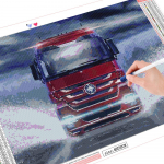 T&auml;ispuur Teemantmaal Ristpistes Truck Rhinestone tikandid Kodu Mosaiik Decor King 20X30CM