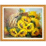 Teemanttikandid P&auml;evalill T&auml;is &uuml;mmargune isetehtud teemantmaal Rhinestones Lilleseeria Kodukaunistus 20X30CM