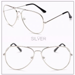 L&auml;bipaistva objektiiviga Nerd Prillid Naiste Meeste Mood Unisex Hipsteri prillid Metallraamiga prillid