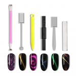 6 tk k&uuml;&uuml;nte magnetismi t&ouml;&ouml;riistakomplekt kahepealise lillekujundusega k&uuml;&uuml;nepliiatsiga Strong_Magnet Stick Cats 6pcs