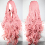 TBH Roosa naturaalne pikk lokkis parukas naiste kohev juukseees Cosplay peoks roosa