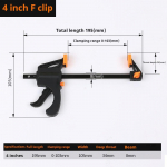 F-t&uuml;&uuml;pi klamber, kiirvabastuskiirus, pigistatav puidut&ouml;&ouml;tlemisvarras, k&auml;epideme puusepat&ouml;&ouml;riist 4inch