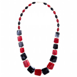 Beads Kaelakeed Akr&uuml;&uuml;list geomeetriline ripatskrae kaelakee naistele punane