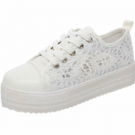 Suvised vabaajajalatsid naiste v&auml;ljal&otilde;iked pitsist l&otilde;uendist tossud, &otilde;&otilde;nsad hingavad platvormid, lamedad kingad, naine 39 valge