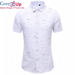 Cozy Up meeste l&uuml;hikeste varrukatega s&auml;rgid suvised puuvillased kvaliteetsed lillelised rannas&auml;rgid lahtised vabaaja br&auml;ndi meeste riided M valge