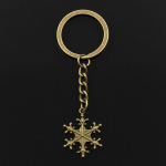 Mood Snow Snowflake 28x22mm ripats 30mm v&otilde;tmehoidja metallist kett pronks h&otilde;beda v&auml;rvi meeste autohoidja kingitus suveniirid v&otilde;tmehoidja h&otilde;be