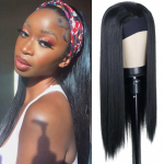 MISS WIG pikk must sirge peapael Parukad kuumakindlast s&uuml;nteetilisest juustest parukamasinast valmistatud parukas mustadele naistele