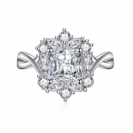 SACE GEMS Klassikaline vasesulamist tsirkoonist s&otilde;rmus Naiste ehted Pulmalubaduse peokingitus Open roosa