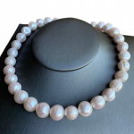 11-12-13-15 mm suur p&auml;rlikee 100% naturaalne mageveep&auml;rlitest ehe 925 sterling h&otilde;be naistele moekingitus 11-12mm/45cm