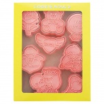 8 tk/komplekt Yst&auml;v&auml;np&auml;iv&auml; DIY Cartoon Bear Rose k&uuml;psisevormi k&uuml;psise l&otilde;ikur 3D k&uuml;psisevormi k&uuml;psetusvormi k&uuml;psise kaunistamiseks