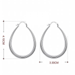Smooth Circle 41mm Hoop H&otilde;beda v&auml;rvi K&otilde;rvar&otilde;ngad Ehted 41*33mm