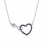 Blakc Awn Black Jewelry Black Heart Infinity kaelakeed naistele