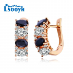 LSOOYH Clip K&otilde;rvar&otilde;ngad Roosa kullav&auml;rvi Moodne k&otilde;rvar&otilde;ngas Naistele Must Cubic Zirconia &Otilde;&otilde;nesk&otilde;rvar&otilde;ngad Ehted A