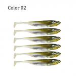7cm 8cm 10cm silikoonist pehmed peibutuss&ouml;&ouml;dad Elutruud 3D Eyes Shad kalap&uuml;&uuml;gi peibutis mage- ja merevee karpkala forelli bassi kala ujumiseks 70mm-6pcs