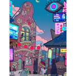 5D isetehtud teemantmaal Jaapani anime &ouml;ine stseen tikandid mosaiikpilt T&auml;ielik teemanttoa kaunistamise seinakleebis Full Round 20x30CM