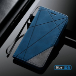 P&otilde;rutuskindel nahast raamatukaas OPPO A76 A53S A15 A74 5G A55S 94 74 A16 S A54 A96 A54S A36 A94 4G &uuml;mberp&ouml;&ouml;ratava &uuml;mbrise rahakoti Funda jaoks For OPPO A74 (4G)&Case & Strap sinine