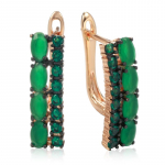 Kinel Green Opal Tsircon Luksusk&otilde;rvar&otilde;ngad Naistele Must Plating Rose Gold V&auml;rvus Peened ehted tumeroheline v&auml;rv