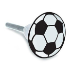 Les Tr&eacute;sors De Lily [A2187] - keraamiline m&ouml;&ouml;blinupp 'Football' must valge - 65x35 mm must