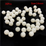 Imitatsioonp&auml;rl beež akr&uuml;&uuml;l Bayberry Ball Round lahtised helmed Ehted Aksessuaarid ehete valmistamiseks isetegemiseks 14mm