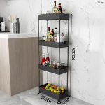 2/3/4 tasandi &otilde;huke hoiuk&auml;ru K&ouml;&ouml;k Vannituba Korraldaja Riiul Mobiilne Riiul Veerev ratastega k&auml;ru Liigutatava vahega hoiurest 38.5*17*105.5cm