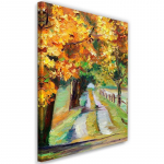 L&otilde;uendiprint Autumn Path Trees Park 40x60 kollane