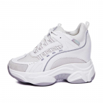 Fujin Platform Wedge tossud paksud kingad 9 cm peidetud kontsaga Za Fashion ehtsast nahast mugavad hingavad vulkaniseeritud kingad 38 must