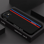 Luksuslik moodne &uuml;mbris iPhone'ile 14 13 11 12 Pro Max XR XS X 6 7 8 Plus SE Case Straight Edge Pehme vedel silikoonist kaitsekate iphone 14 must