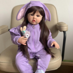 60 cm pehmest silikoonist m&auml;nguasi Reborn Baby Doll Printsess, v&auml;ikelaps elus nagu t&otilde;eline Bebe, s&uuml;nnip&auml;evakingitus