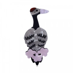 Blucome kohandatud uus akr&uuml;&uuml;lkraana prossn&otilde;el Moodne armas lind looma pross naistele armsad banketipeo aksessuaarid must