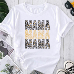 Aasia suuruse ja tr&uuml;kiga graafiline t-s&auml;rk Leopard Mom Mama Stiilitrend 90ndate vabaajar&otilde;ivad Naistele Suvised top Naiste T-mood l&uuml;hikeste varrukatega T-s&auml;rk S