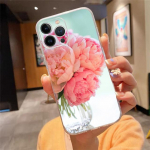 Telefoni&uuml;mbris Iphone 14 13 12 11 Pro Max Xs Max Xr X 12mini 14 Plus Se Peony Flower Case Funda Capa Cell jaoks iPhone 11
