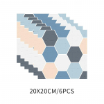 Kohvisinise ruudulise plaadi kleebis K&ouml;&ouml;k Backsplash &Otilde;likindel vannituba Veekindel Kodukaunistus Seinakleebised Peel Stick Kunstimaaling 20*20cm*6Pcs