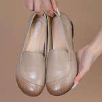 Naiste kingad Ehtsast nahast libisemiskindlad jalan&otilde;ud, libisemiskindlad jalan&otilde;ud, pehmed, hingavad jalatsid naiste suvekingad 39 pruun