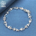 925 Sterling h&otilde;berebane &ouml;&ouml;kull AAA tsirkoonist k&auml;ev&otilde;ru ehted 20cm