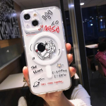 Pehme armas Magsafe juhtmevaba laadimisega Astronaut l&auml;bipaistev &uuml;mbris iPhone 14 13 12 11 Pro Max Plus magnetilise silikoonist kaitseraua kate jaoks For iPhone 14Plus
